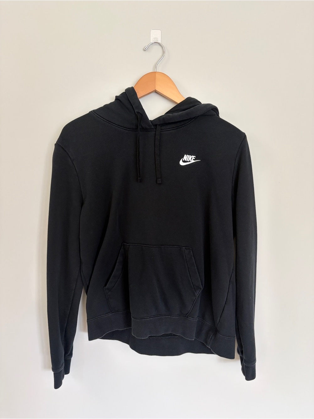 Nike Black Pullover Hoodie - Womens Classic Swoosh